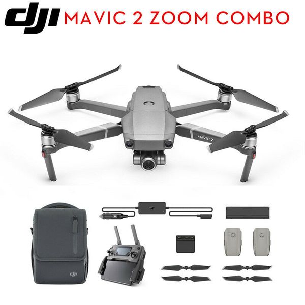 

Dji mavic 2 zoom 2x optical zoom 4k camera fhd video 48mp fly more combo kit