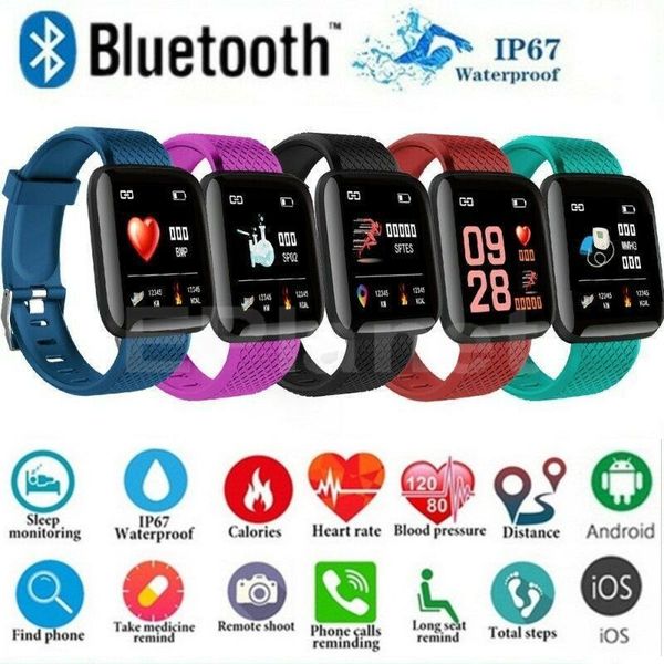 

fitness tracker id116 plus smart bracelet with heart rate smart watchband blood pressure wristband pk id115 plus 116 plus f0 for fitbit mi