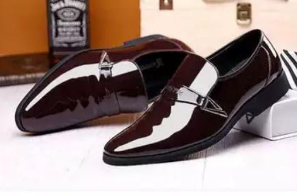 

men's shoes in spring and autumn low heel pointed end@11, Black