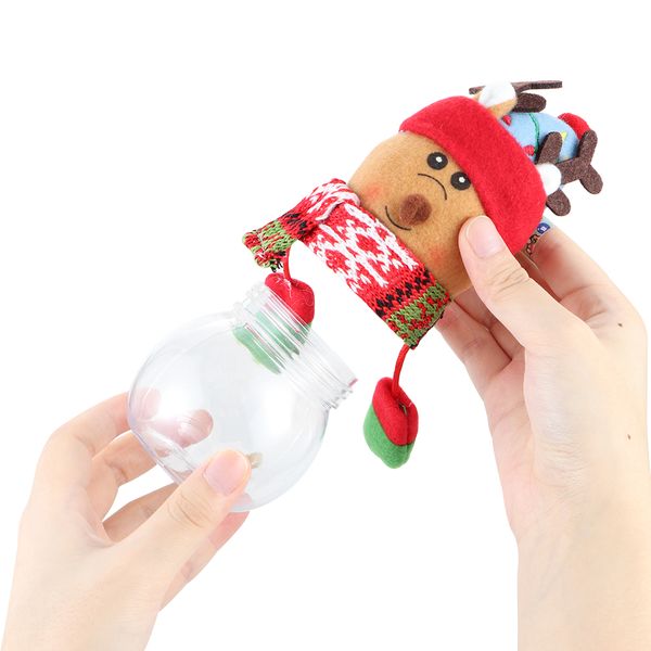 

1pc new year merry christmas sugar jar candy storage box deer snowman santa claus xmas ornament cookies bags baby kids gifts