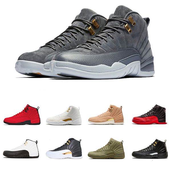 

good tennis 12 12s man basketball shoes international flight wings bulls unc wool black white playoffs men sports designer shoe zapatillas