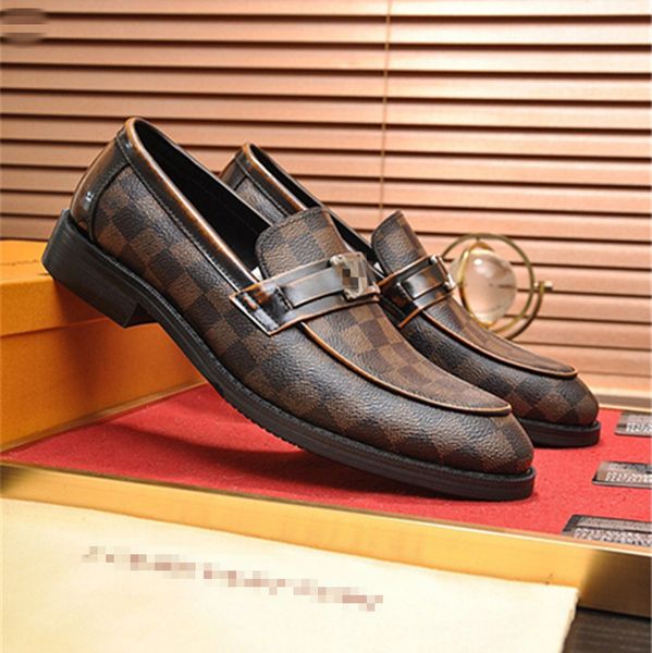 

20ss mens oxfords leather italian design fashion luxury brands double color office formal pointed toe men dress wedding shoes 38-44, Black
