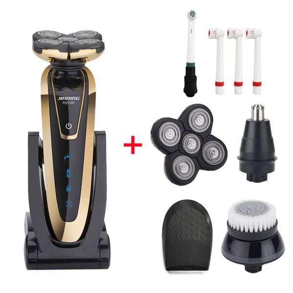 

5d floating men shaver waterproof electric razor rechargeable whole body washing head shaving machine professional beard trimmer