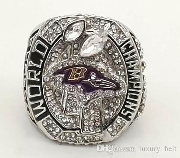 

new 2020 quality 2012 ravens championship ring, Golden;silver