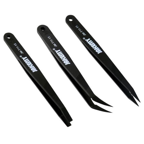 

(set of 3) anti static , plastic tweezers , heat resistant , anti .