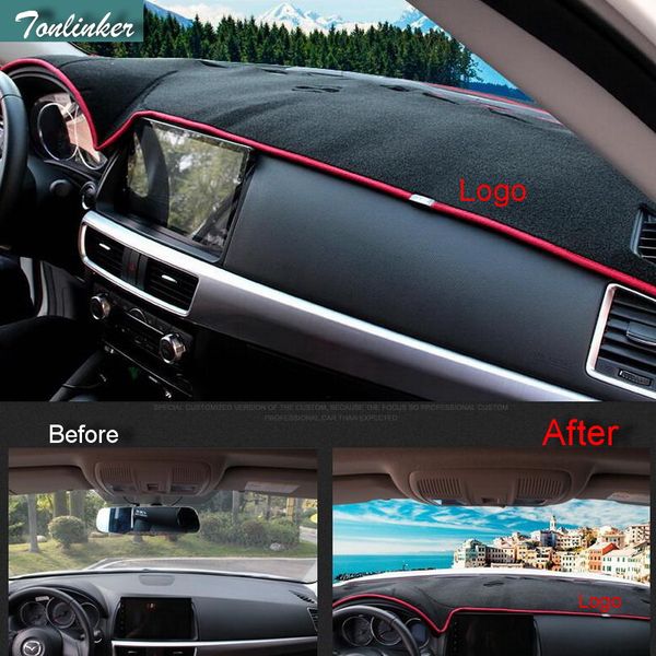 

tonlinker interior dashboard anti-dirty cover stickers cover sticker for cx5 2015-17 car styling 1pcs polyester stickers