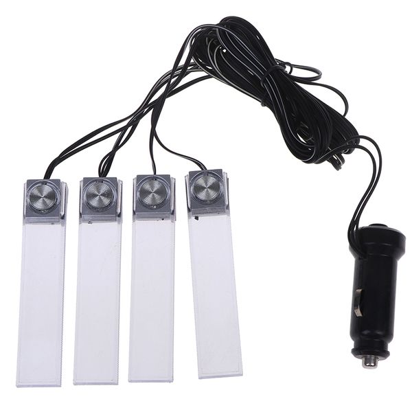 

universal 4 pcs/set 12v led light glow lamp car interior decoration atmosphere lights colorful lamp foot lamps