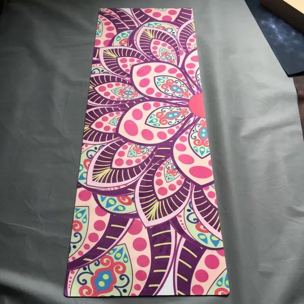 

natural rubber eco-friendly slip-resistant yoga yoga mat fitness rubber mat with beautifual pattern