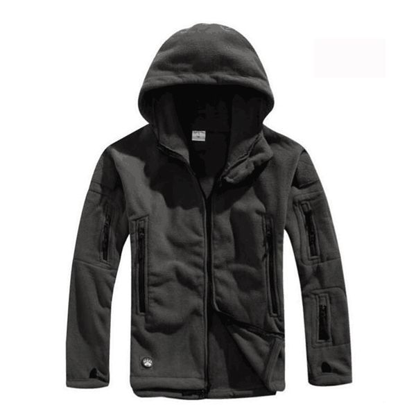 

bigweety winter tactical флис мужчины теплый полярные армии одежда multiple карман верхняя одежда casual тепловое hoodie coat, Black;brown
