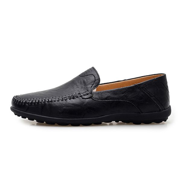 

men loafers leather summer casual shoes men mocassin homme black brown slip-on shoes driver moccasins