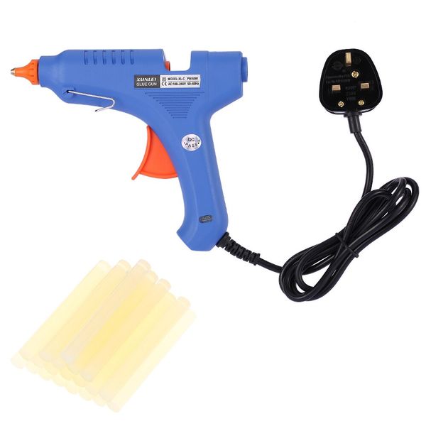 

60w professional industrial electric glue gun melt glue machine with 20pcs sticks heating craft repair tool