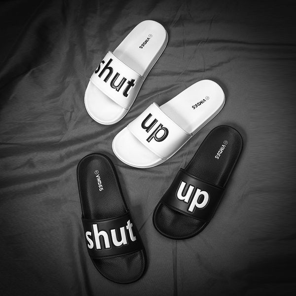 

fashion women&men new style slippers summer sandals indoor & outdoor mens slippers, Black