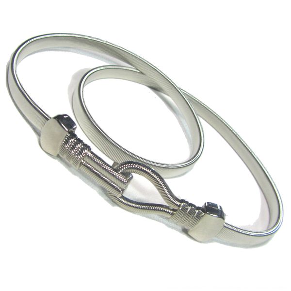 

women's belt with hook nv zhuang dai hook buckle ring and buckle women's clothing matching metal spring waist chain belt, Black;brown