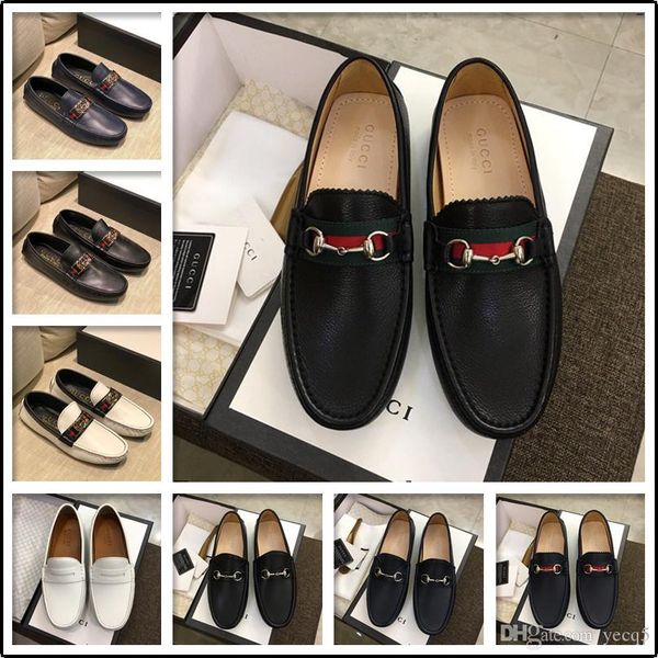 

21sf 2020 genuine leather loafers shoes men luxury brands male casual shoes slip-on spring autumn soft big size footwear yeye5, Black