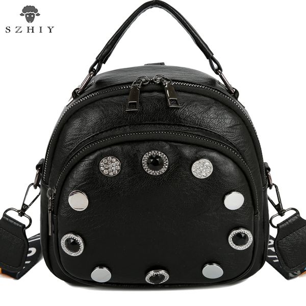 

the punk style messenger shoulder bag for women european and american style vintage rivet backpack fashion joker szhiy