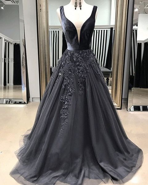 

women's black ball gown prom evening dresses 2020 long plus size formal dress vestidos de fiesta de noche robe de soiree