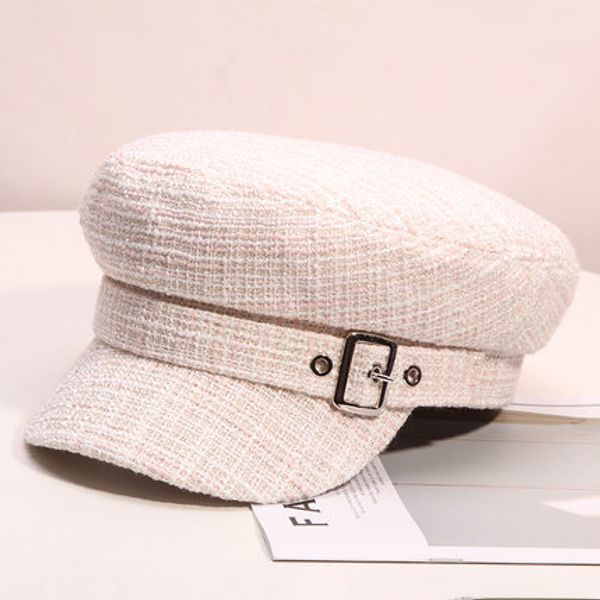 

fashion women plaid cap autumn winter berets hat women vintage flat hats british-style, Blue;gray