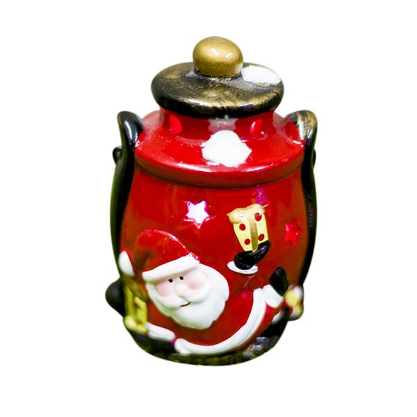 

christmas painted home cute lanterns bar hanging tree ornament with light ceramic craft snowman santa claus party dÃ©cor