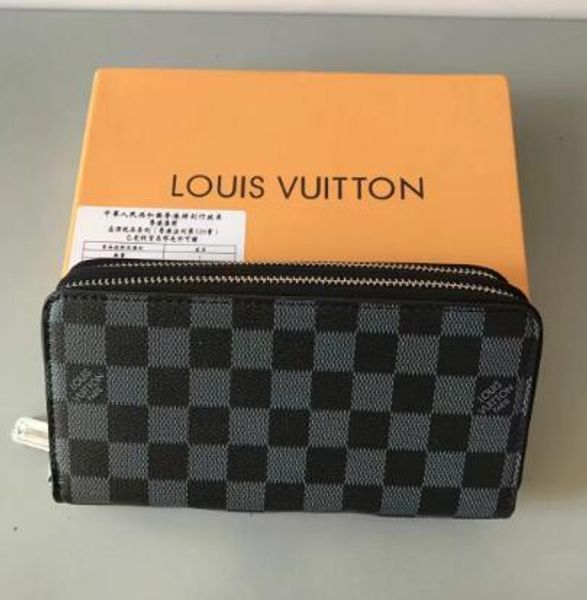 

оптовая и розничная продажа старый цветок длинный двойной почтовый кошелек классический мужской кошелек luxurydesigner кошельки подарки для, Red;black