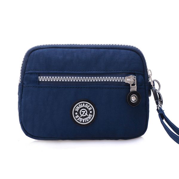 

small fashion women clutch bag nylon waterproof nylon multiple wristlets soft zipper pockets style shoulder bag purse