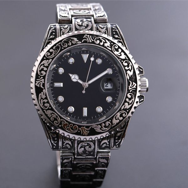 

44мм кварц мужские марка мужские часы big diamonds day-date марка нержавеющей стали perpetual президент алмазный часы наручные, Slivery;brown
