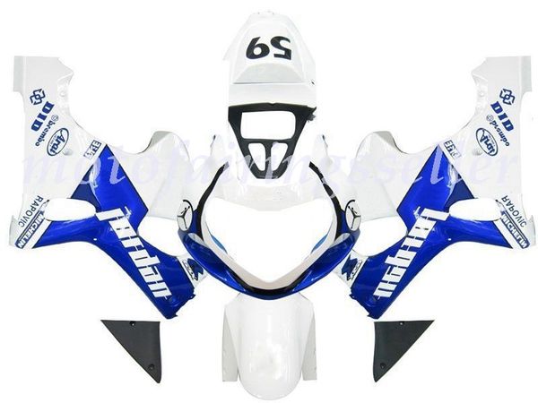 

new abs plastic fairings kit fit for suzuki gsxr1000 2000 2001 2002 gsxr1000 00 01 02 injection mold white and blue