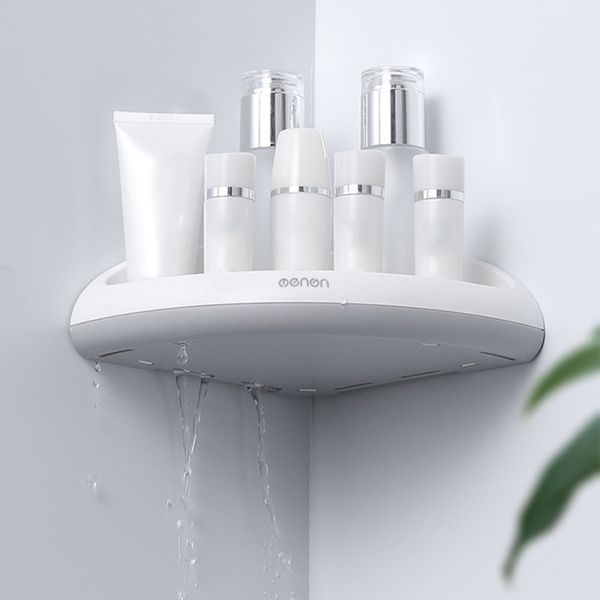 

creative wall-mounted corner shelf environmental protection drain triangle basket bathroom no punching plastic storage racks