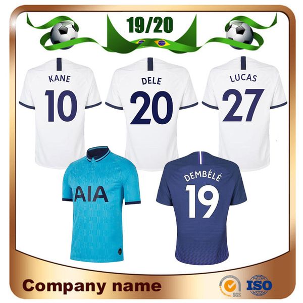 

20/21 spurs home #7 son soccer jerseys 2020 away #10 kane #18 llorente #20 dele soccer shirt lucas fourth away football uniform, Black;yellow