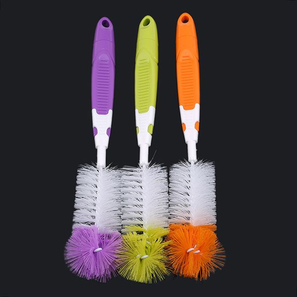 

baby pacifier brush and bottle brushes set 360 rotation bottle brush silicone baby milk feeding bottle biberon brush 2pcs set