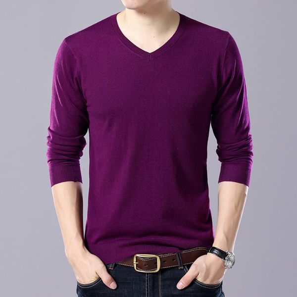 

mens wool knit tops свитер пуловер basic v neck для зимы осени твердая вскользь bo202021223, White;black