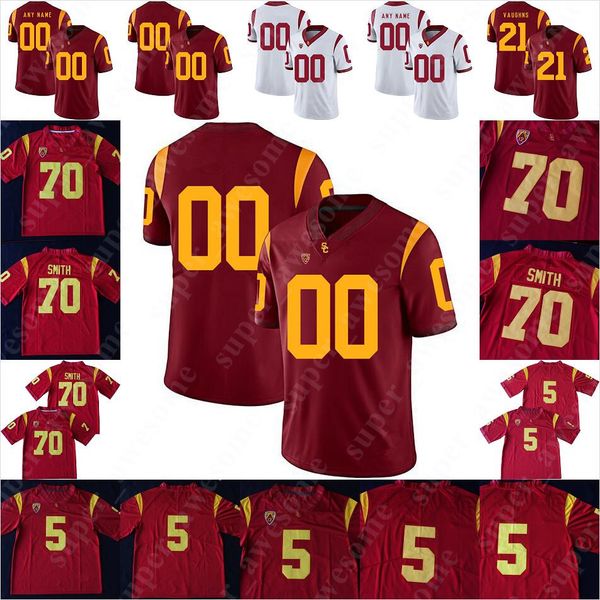 

USC Trojans Football Jersey Anthony Davis 77 Ron Yary 42 Ricky Bell 3 Keyshawn Johnson 16 Frank Gifford 21 LenDale White 94 Leonard Williams