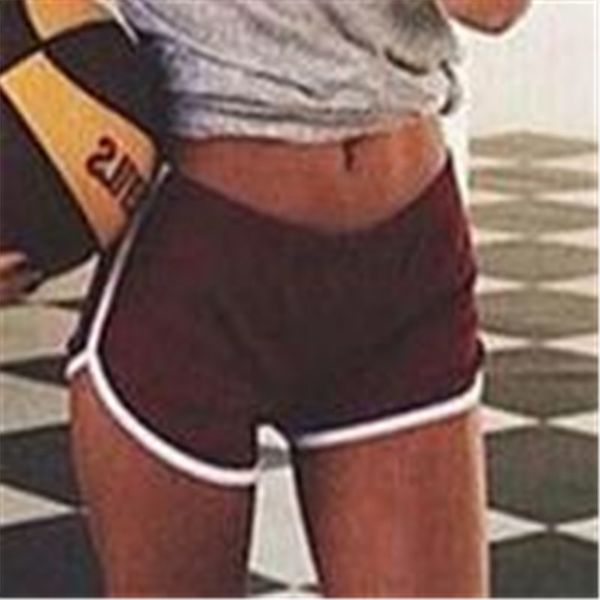 

women quick drying running shorts elastic sports shorts ladies summer waistband women solid fitness gym workout running, Black;blue