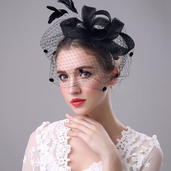 

wedding accessories birdcage veil hats for women bridal hairpiece face veil women flower hats princess head crowns fascinators