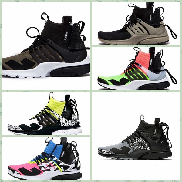 

npsthf 2020 acronym lab presto mid running shoes men women pink yellow grey lava prestos sport trainers sneakers size36-45