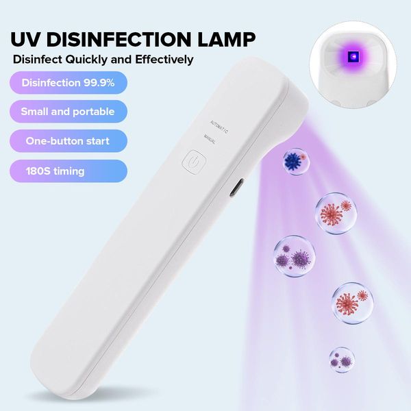 

uvc ultraviolet sterilization lamp portable disinfection lamp ozone sterilization uv disinfection stick household sterilizer 500mah battery
