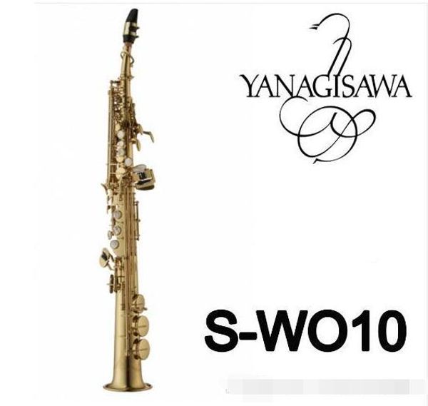 

yanagisawa w010 soprano saxophone brass straight pipe brass gold lacquer sax b flat musical instrument with case accessories ing
