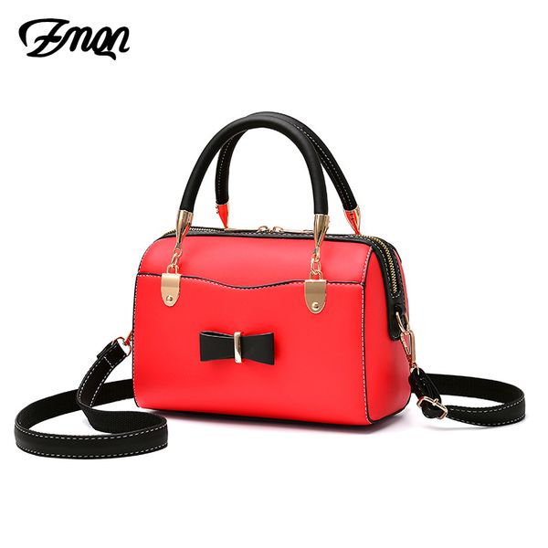 

zmqn женщины малого мешка crossbody сумка для женщин красной сумки дамы молнии бостон плеча мешок bow болс feminina a519