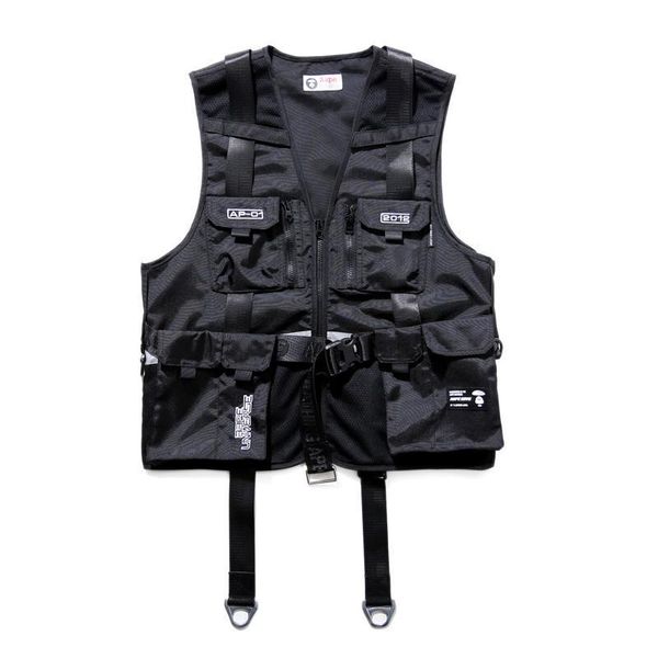 

19ss роскошный европейский письмо вышитые печатные жилет мода высокое качество черный жилет пара женщин мужские дизайнерские куртки hfyymj00, Black