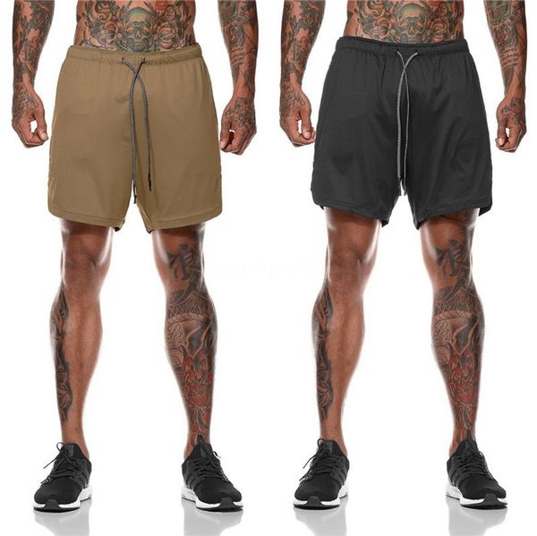 

summer quick drying reflective beach pants fitness training sports mens shorts solid color loose active teenager apparel #603, White;black