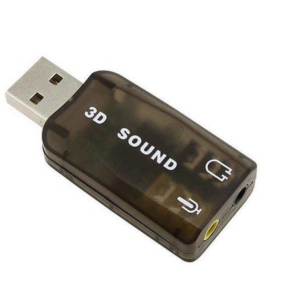 Externer USB-Soundkarten-Adapter, Audio-USB auf 3,5-mm-Mikrofon-Kopfhörer, 3D-Soundkarten-Audio-Adapter für Laptop-PC