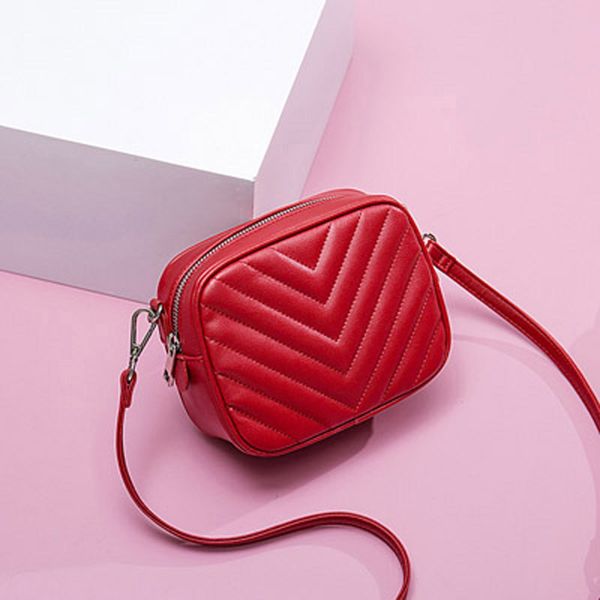 

new summer fashion casual small square bag rhombic striped solid color shoulder diagonal mobile phone bag