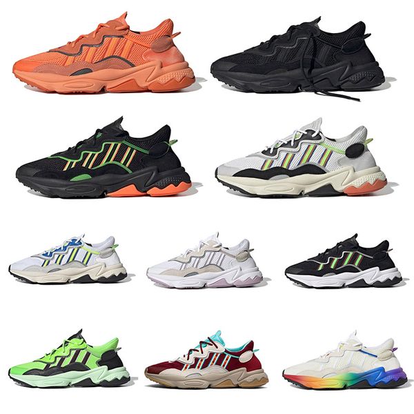 

luxury sports shoes 3m ozweego men women blue tint triple black solar yellow wmns running shoes trainer sports chaussures eur 36-45