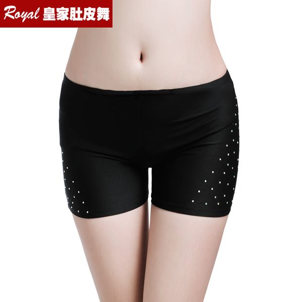 

rhinestones shorts women lady's belly dance safety short pants underwear night club party evening bellydance panties, Black;red