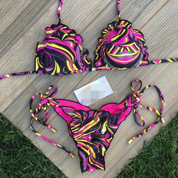 

bikinis set 2021 micro bikini push up swimwear women printed summer swimsuit beachwear brazillian bathing suit