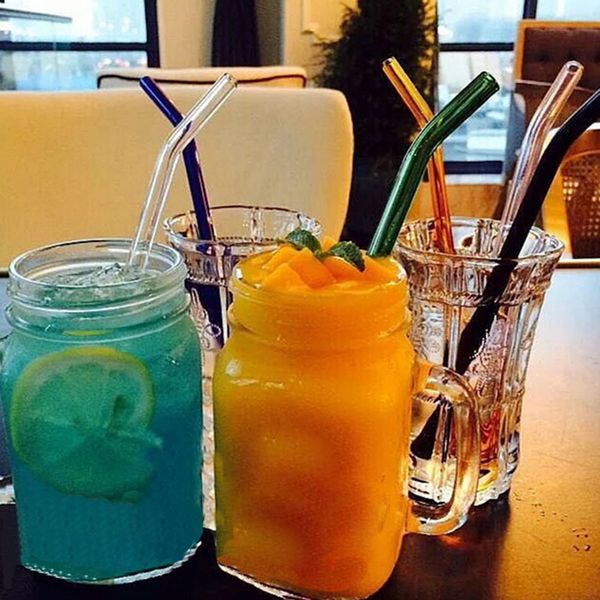 

7color special fine curved glass pipet environmental health baby drinking straws pipette drinking straws eco-friendly