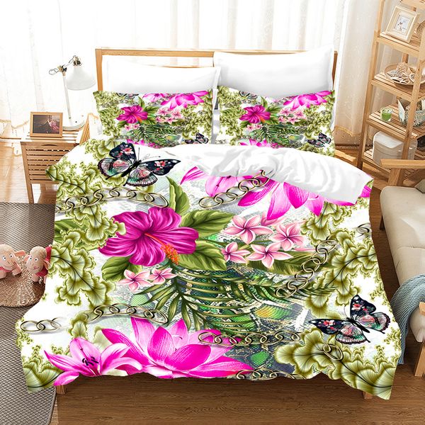 

fanaijia 3d flower bedding set  size modern design duvet cover and pillowcase bedspread full size bed set