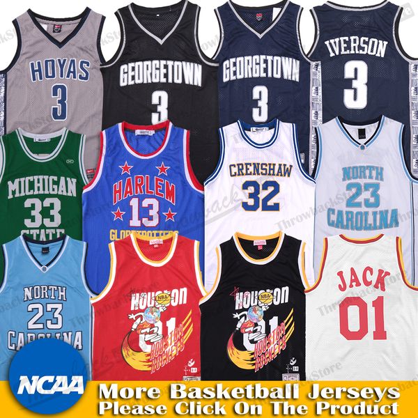 

ncaa allen iverson jersey 88 don georgetown travis scott 01 jack north carolina bullet the district jerseys harlem michigan state villanova, Black