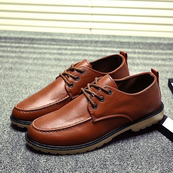 

new brogue shoes men breathable leather party shoes business dress pointed toe oxfords wedding men %, Black