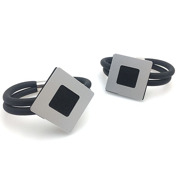 

fashion jewelry square bracelet retro charm personality female bracelet sponge aluminum alloy combination party decoration, Black