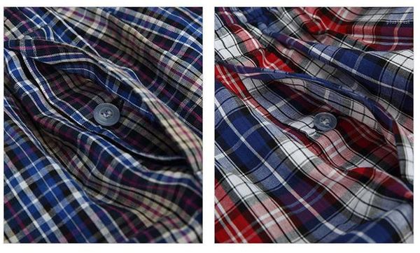 

cotton blend mens designer boxers breathable loose plaid striped printed high waist mens underpants plus size male underwear, Black;white